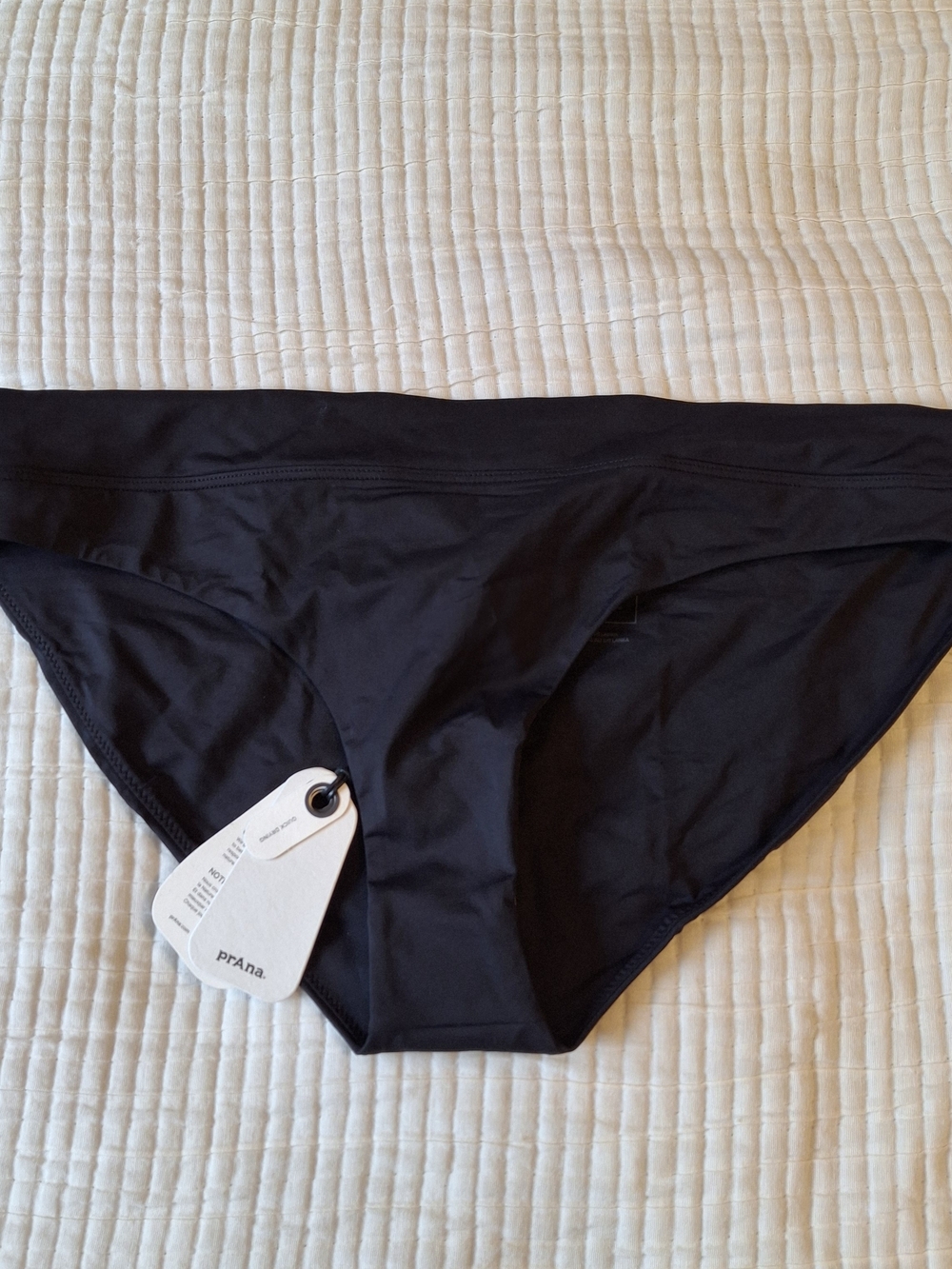 prAna Black Women's Swim Bottoms - Classic Bikini Brief NWT Medium